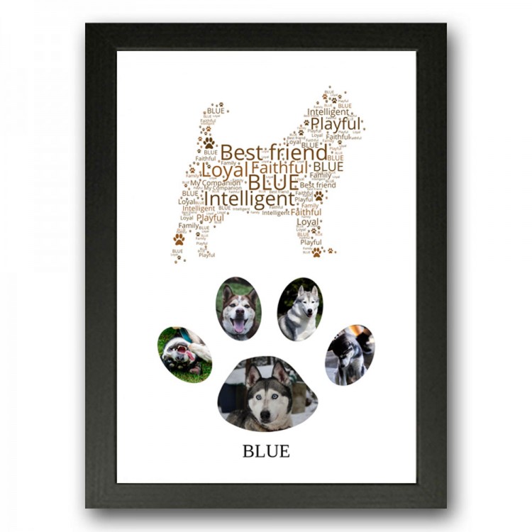 Siberian Husky Dog Photo Collage Gift